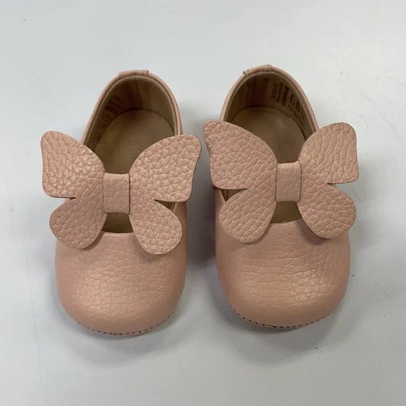 Elephantito Baby Ballerina Pink Butterfly Shoe 2 - Picture 2 of 5